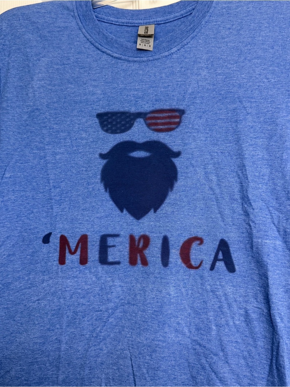 Blue Short Sleeve 'Merica Graphic Tee